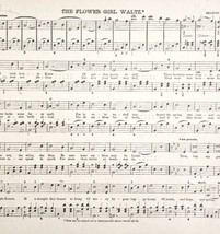 1886 The Flower Girl Waltz Sheet Music Parlor Organ Victorian 11.5 x 9&quot;  - £12.98 GBP