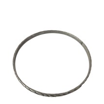 Vintage Silver Tone Metal Textured Bangle Bracelet Womens Costume Jewelry - $19.32 CAD