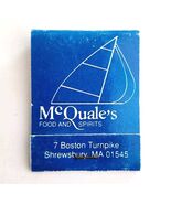McQuale&#39;s Restaurant Vintage Matchbook Shrewsbury Nautical Matches Unstr... - €17,16 EUR