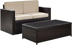 Crosley Furniture KO70002BR-SA Palm Harbor Outdoor Wicker 2-Piece Seatin... - $770.99