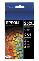 Epson, T252XL-BCS, 252XL High Capacity Black, 252 Std. Capacity Cyan, Ma... - $67.69