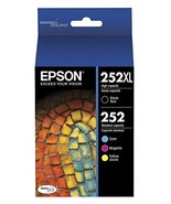 Epson, T252XL-BCS, 252XL High Capacity Black, 252 Std. Capacity Cyan, Ma... - $67.69