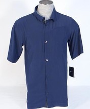 Nike Dri Fit Navy Blue Lightweight Short Sleeve Button Front Shirt Men&#39;s NWT - £47.40 GBP