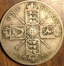 1920 Uk Gb Great Britain Silver Florin Two Shillings Coin - £5.98 GBP