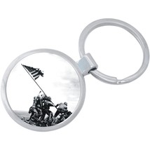 Soldiers American Flag Keychain - Includes 1.25 Inch Loop for Keys or Backpack - £8.66 GBP