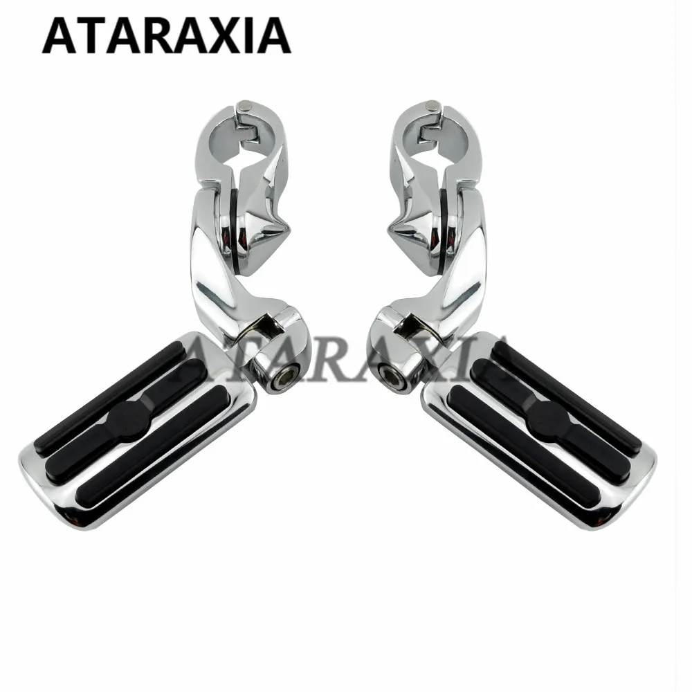 32mm 1-1/4&quot; Motorcycle Foot Pegs Highway Pedals Footrest For Harley Tour... - $33.24+