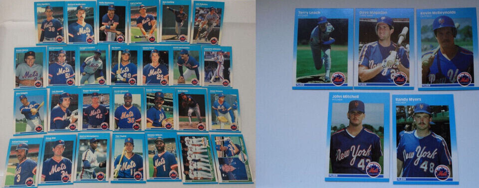 Primary image for 1987 Fleer New York Mets Team Set Of 32 With Update Baseball Cards