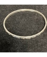 VTG Mexico Sterling Silver Bangle Bracelet Tooled Design Silver FREE SHI... - $40.63 CAD