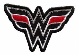 Thin Red Line Wonder Woman Morale Patch Hook &amp; Loop Fire Fighter EMS paramedic - £6.32 GBP