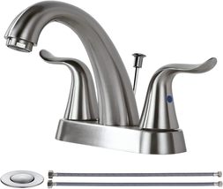 WOWOW Bathroom Faucet 2 Handle 4 Inch Centerset Bathroom Sink Faucet, Lead-Free - $45.99