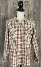 Pendleton Button Front Shirt Womens Large Multi-Color Plaid Vented Back, Western - £17.35 GBP