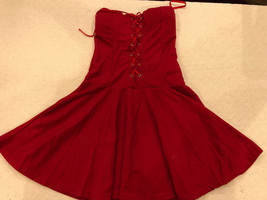 NAUGHTY SEXY HALLOWEEN COSPLAY WOMENS VERY SHORT RED LAS VEGAS CORSET DRESS - £19.07 GBP