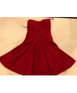 NAUGHTY SEXY HALLOWEEN COSPLAY WOMENS VERY SHORT RED LAS VEGAS CORSET DRESS - $31.74 CAD
