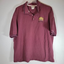 Walt Disney World Polo Shirt Mens XL Animal Kingdom Maroon Short Sleeve - £11.03 GBP