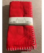Fabric Dinner Napkins- Wellesley Manor-Red Christmas NEW Set of 6 18”x18” - £8.32 GBP