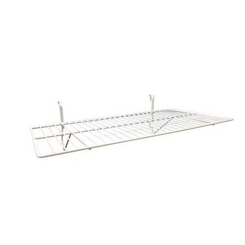 Only Garment Racks White Wire Slatwall/Gridwall Shelf 24&quot; L x 12&quot; D - $29.99