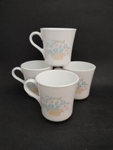 Corning Country Cornflower Pattern Coffee Cups Tea 10 oz Set of 4 USA - £13.39 GBP