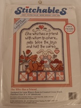 Stitchables 72110 She Who Has A Friend by Lynn Waters Busa Counted Cross... - £19.65 GBP