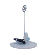Penguin photo holder, For pictures, memos, recipes,business card - $12.00