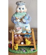 Preparing For Spring Peter Rabbit Easter Bunny Figurine Painting Eggs READ - £14.15 GBP