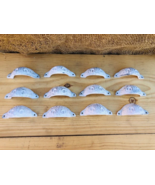 12 3 1/2&quot; CUP PULLS DISTRESSED WHITE DRAWER CABINET BIN HANDLES CAST IRO... - $50.44 CAD