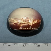 Vintage Pittsburgh at Dusk Acrylium Acrylic Lucite Paperweight dq - $24.74