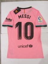 Lionel Messi FC Barcelona La Liga Match Slim Pink Third Soccer Jersey 2020-2021 - £95.90 GBP