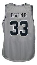 Patrick Ewing #33 Custom College Basketball Jersey New Sewn Grey Any Size image 5