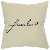 Black Taupe Canvas Fearless Throw Pillow - £54.58 GBP