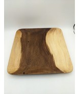 Vintage Wood Serving TRAY PLATTER Square 12&quot; Shallow Made In Phillipines... - £13.78 GBP
