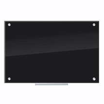 U Brands Glass Non-Magnetic Dry-Erase Board, 36 X 24 Inches, Black Surfa... - £68.90 GBP