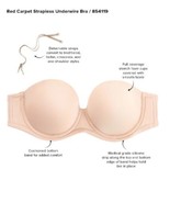 Wacoal Red Carpet Strapless Convertible Bra Womens Size 34DD Nude New $76 - $34.64