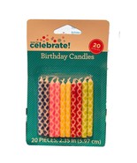 Birthday Cake Topper Multi Colored Diamond Pattern Candles 20 Per Packag... - $59.45 MXN