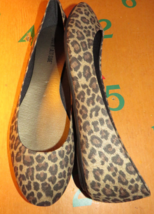 Lower East Side Women&#39;s Leopard Print Faux Suede Ballet Flats Size 13W - £27.52 GBP