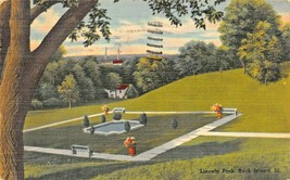 Rock Isola Illinois ~ Lincoln Park ~1951 Timbro Postale Beaver Oklahoma - £5.52 GBP
