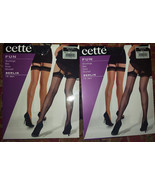 Two Pair of Cette European Black Stockings Sz Med - $284.91 MXN