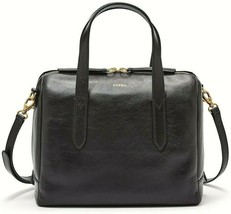 Fossil Sydney Satchel Black Leather Crossbody Bag Handbag SHB1978001 NWT $180 - £77.22 GBP