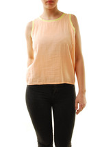 SUNDRY Womens Top Sleeveless Cosy Fit Casual Lightweight Peach Size S - £28.76 GBP