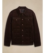 Men’s banana republic quilted corduroyed jacket XL chocolate brown - £95.92 GBP