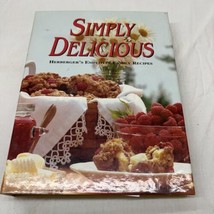 Vintage Cookbook 3 Ring Binder Simply Delicious Herbergers Employees Recipes - £31.46 GBP