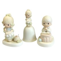 3 Vtg Sewing Enesco Precious Moments Ceramic Figurines 1979 1981 1986 - $24.24