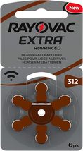 120 x Size 312 Rayovac Extra Advanced Hearing Aid Batteries - £38.55 GBP