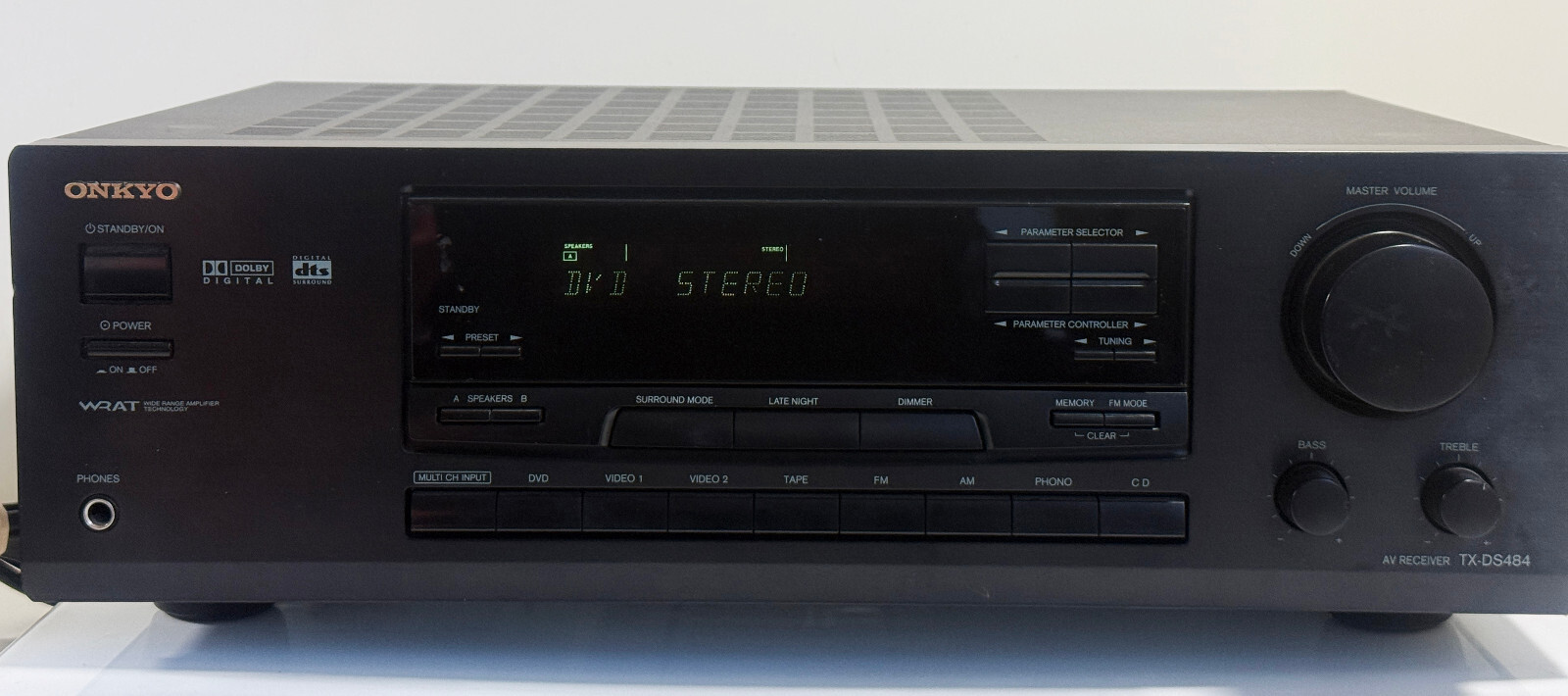 Onkyo TX-DS484 Dolby Digital AV Receiver - Tested Great!  			