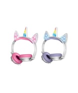 NEW LED Light Up Unicorn Cat Headphones wired padded over ear pink or pu... - $10.95