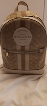 Authentic coach Leather Canvas backpack Purse women - $154.28