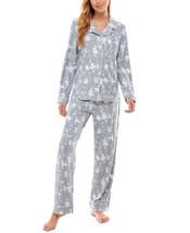 Roudelain Printed Notch-Collar Top and Pants Pajama Set (With Defect) - £18.92 GBP