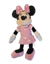 Walt Disney Soft Minnie Mouse In Pink Dress 10.5" Plush Stuffed Animal Toy Euc - £7.98 GBP