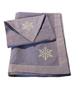 Large Winter Decor Silver Embroidered Snowflake Table Runner Table Cloth... - $36.45