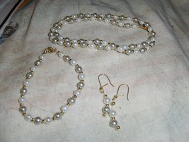 &quot;Plastic Mini Pearls&quot; - gray 3 piece set - £3.92 GBP