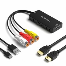 Rca To Hdmi Converter, Av To Hdmi Adapter, Composite To Hdmi, Support 1080P, Pal - £17.19 GBP